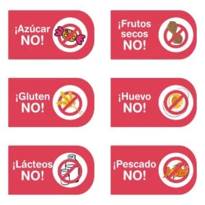 LLAVEROS PARA MOCHILA CON AVISO DE ALERGIAS-7349
