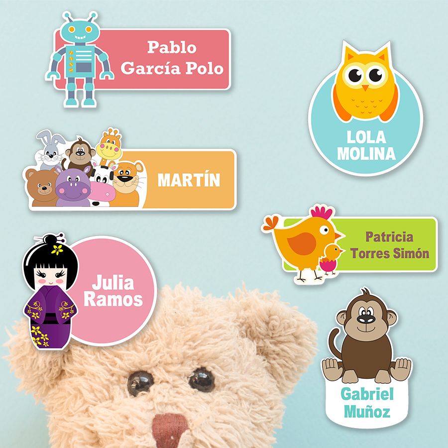 Etiquetas de vinilo con FORMAS-0