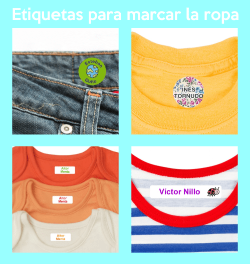 etiquetas para marcar la ropa