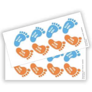 Etiquetas para zapatos con forma de pie-2