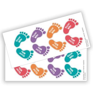 Etiquetas para zapatos con forma de pie-4
