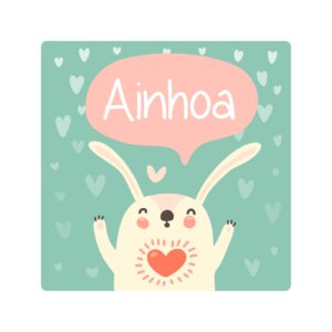 Mochila de algodón Conejito Corazones-3099