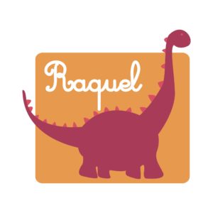 Mochila de algodón Dinosaurio Rosa-3127