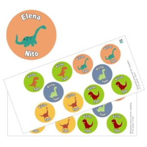 Etiquetas para zapatos dinosaurios