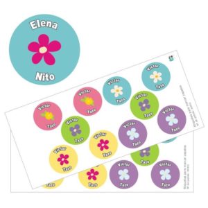 Etiquetas para zapatos motivos Flores