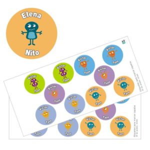 Etiquetas para zapatos motivos Monstruitos