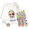 Combinado etiquetas + mochila Calaveras-0