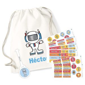 Combinado etiquetas + mochila Espacial-0