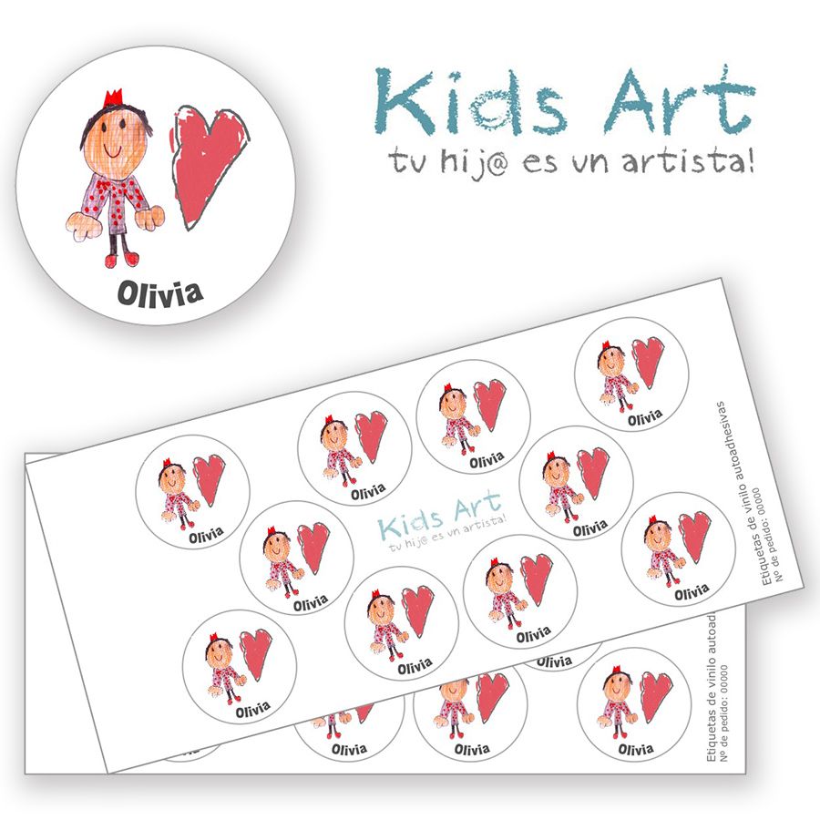 Etiquetas con el dibujo de tu hij@-0