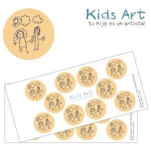 Etiquetas con el dibujo de tu hij@-7356