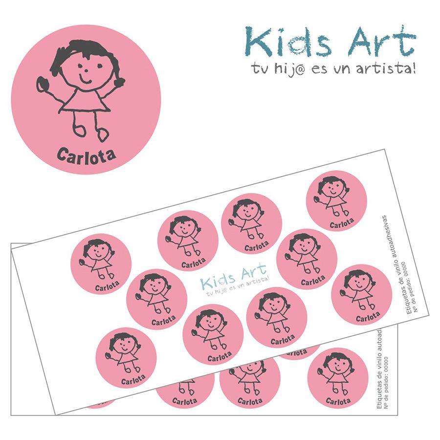 Etiquetas con el dibujo de tu hij@-7357