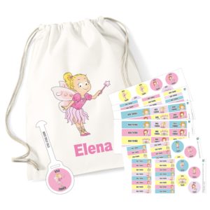 Combinado etiquetas + mochila Hadas-0