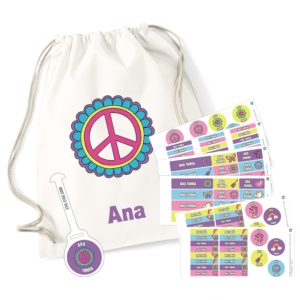 Combinado etiquetas + mochila Hippie-0