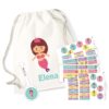 Combinado etiquetas + mochila Sirenas-0