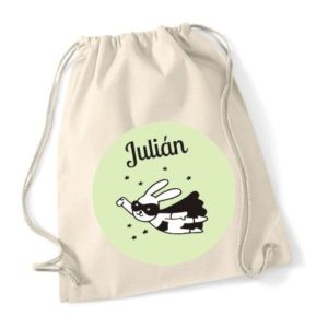 Mochila de algodón Conejito Superhéroe-0