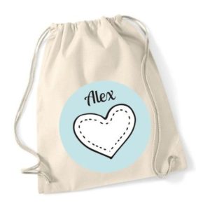 Mochila de algodón Corazón-0