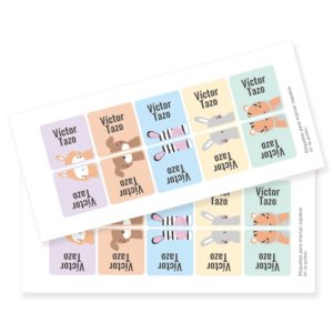 Etiquetas para zapatos izquierda-derecha