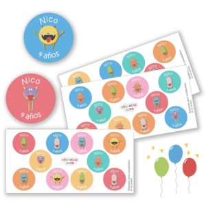 ETIQUETAS PARA CUMPLEAÑOS MONSTER PARTY-0