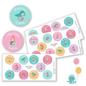 ETIQUETAS PARA CUMPLEAÑOS FIESTA DE SIRENAS-0